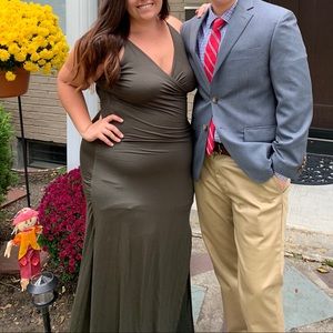 Beautiful dark green maxi dress